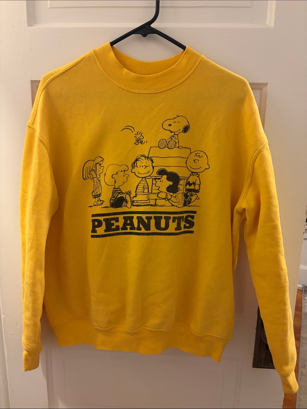 Peanuts Yellow Graphic Crewneck Sweatshirt